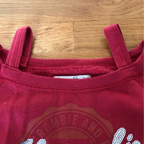 Abercrombie Girls off the shoulder cropped sweatshirt - Picture 3 of 4